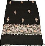 Black Shawl with Embroidery