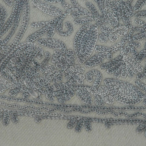 Pewter Embroidered Shawl