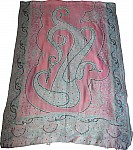 Pink Paisley Challis Shawl Stole with Sequin