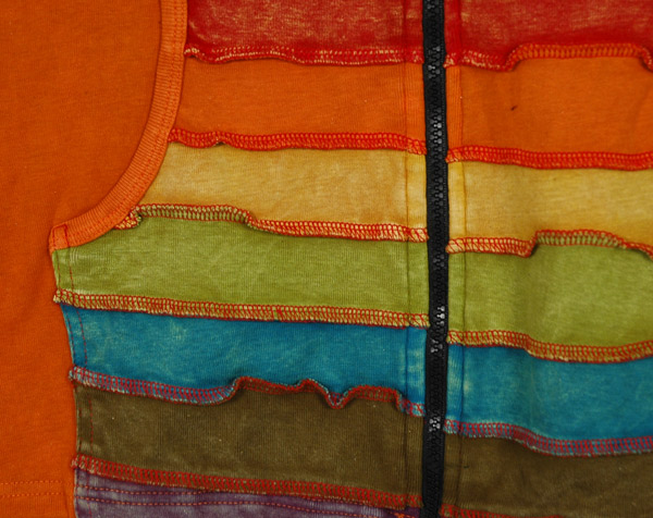 Rainbow Ribs Pumpkin Cotton Jacket Layer