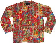 Frida Kahlo Artsy Patchwork Thread Jacket