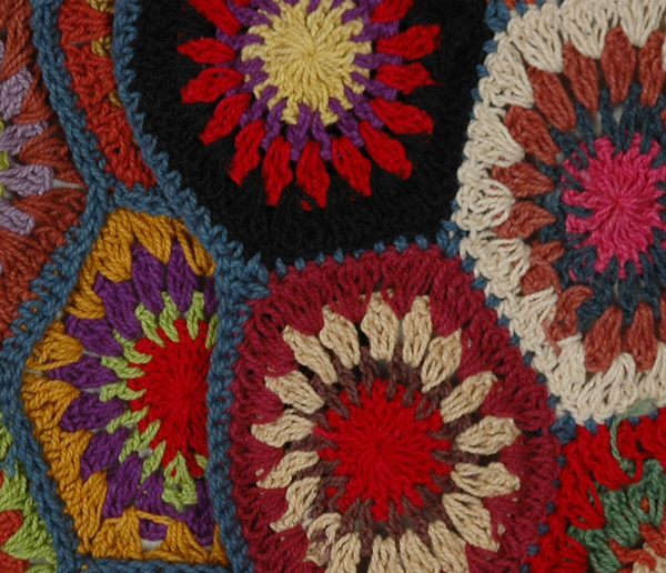 Kaleidoscope Floral Crochet Scarf