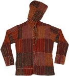 Deep Brown Green Striped Kurta Shirt [9593]