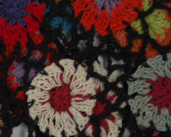 Nera Hand Crochet Triangle Poncho Stole