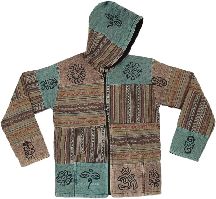 Patchwork fleece hoodie best sale