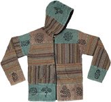 Light Herbs Hippie Patchwork Fleece Jacket