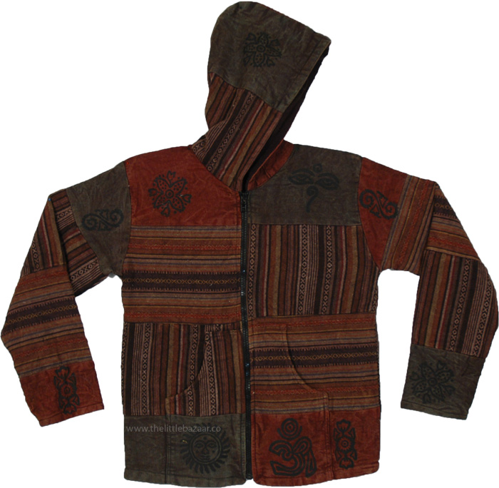 Fall Night Hippie Fleece Jacket Hoodie