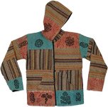 Autumn Bright Hippie Jacket Hoodie with Fleece