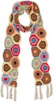 Crochet Flowers Cotton Muffler [9677]