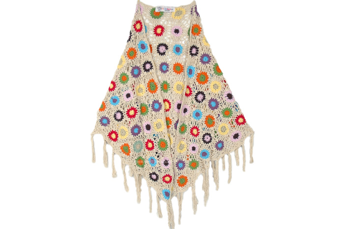 Chic Close Knit Hand Crochet Triangle Stole | Scarf-Shawls ...