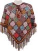 Mild Weather Crochet Poncho in Congo Brown