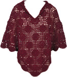Winery Fashion Hooded Crochet Top