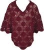 Winery Fashion Hooded Crochet Top