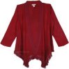 Red Wine Open Front Cardigan