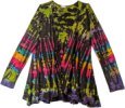 Black Rainbow Full Enticing Tie Dye Cardigan