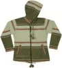 Henna Green Boho Style Hoodie Jacket Shirt