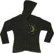 Crescent Moon Celestial Boho Hooded Zip Jacket