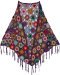 Purple Meadow Floral Crochet Poncho Stole