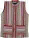 Fleece Lined Beauty Bush Striped Pattern Boho Vest