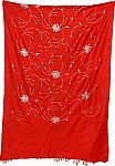 Red Cotton Shawl Wrap
