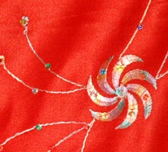 Red Cotton Shawl Wrap