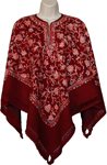 Mahogony Designer Wool Poncho