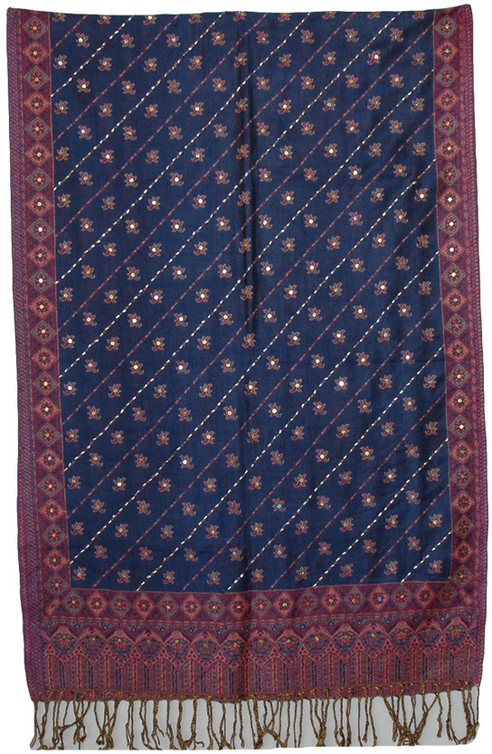 East Bay Floral Sequins Shawl Stole