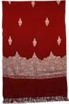 Tamarillo Floral Embroidered Shawl