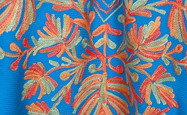 Cerulean Designer Wool Poncho