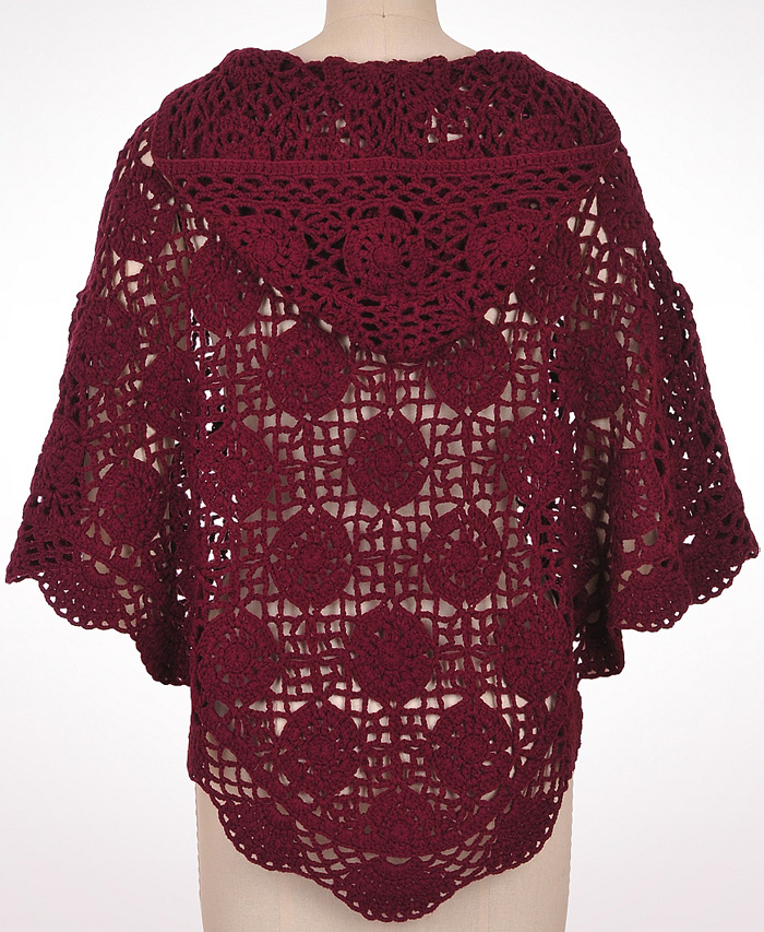 Winery Fashion Hooded Crochet Top