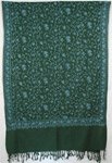 Green Embroidery Shawl Stole