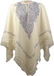 Snow White Designer Wool Poncho