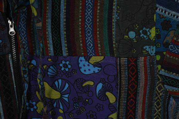 Ocean Depths Mixed Patches Zipped Hoodie Jacket