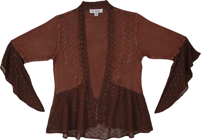 Toasted Cocoa Free Spirit Open Layering Jacket
