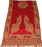 Hot Pink Paisley Challis Shawl Stole with Sequin
