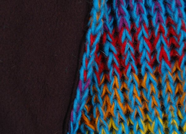 Turquoise Toned Hand Knitted Woolen Warm Neck Scarf