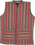 Sleeveless Boho Cotton Unisex Vest with Fleece Lining