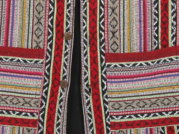 Fleece Lined Beauty Bush Striped Pattern Boho Vest