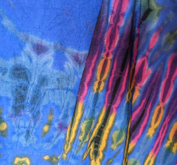 Royal Blue Tie Dye Stretch Rayon Fall Cardigan