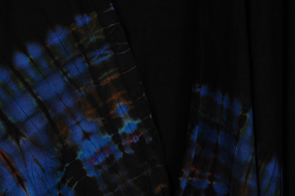 Long Sleeves Sapphire Tie Dye Short Duster