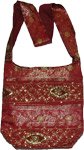 Red Ethnic Handbag Purse with Sequin