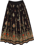 Belly Dance Orange Black Skirt