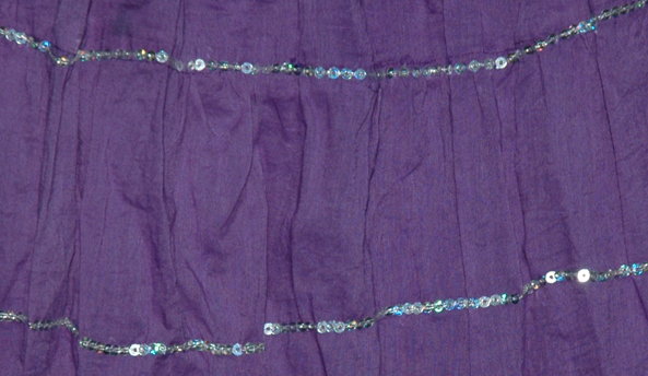 Violet Sequins Gypsy Cotton Long Skirt