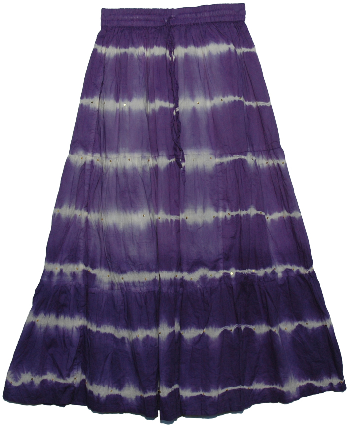 Indigo Bleed Boho Style Long Skirt