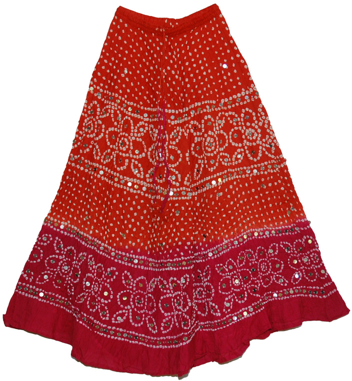 Two Cheers Boho Tie Dye Sequin Skirt