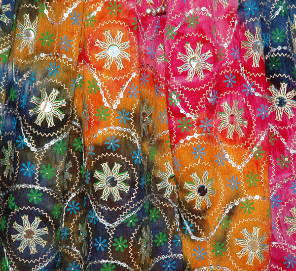 Lavani Peasant Sequin Long Skirt