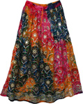 Lavani Peasant Sequin Long Skirt