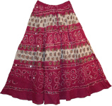 Vin Rouge Bohemian Sequin Long Skirt