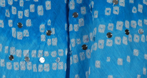 Cotton Tie Dye Long Skirt in Refreshing Blue Magic