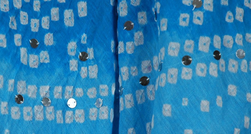 Cotton Tie Dye Long Skirt in Refreshing Blue Magic